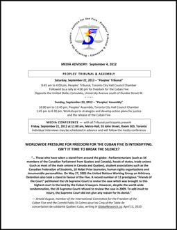 Media Advisory #6