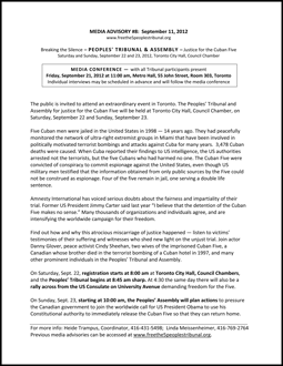 Media Advisory #8